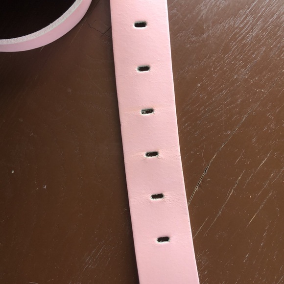 EXPRESS Pink Genuine Leather Belt Sz. MEDIUM Made in ITALY - Picture 4 of 5